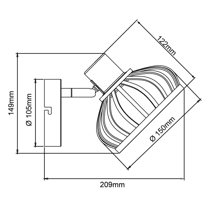 Brilliant - NORAH Wall Lamp 1xE14/28W/230V Bamboo