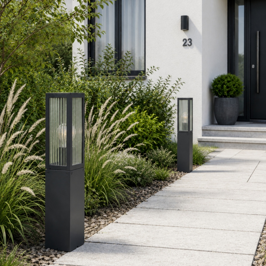 Brilliant - Outdoor lamp GETTA 1xE27/20W/230V 50 cm IP44 black