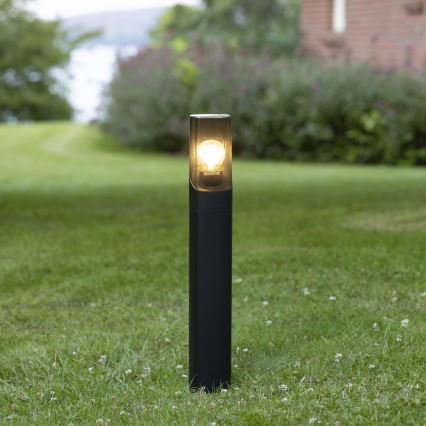 Brilliant - Outdoor lamp MINOU 1xE27/10W/230V 60 cm IP44 black/smoky