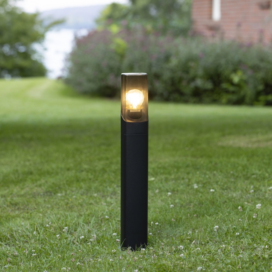 Brilliant - Outdoor lamp MINOU 1xE27/10W/230V 60 cm IP44 black/smoky
