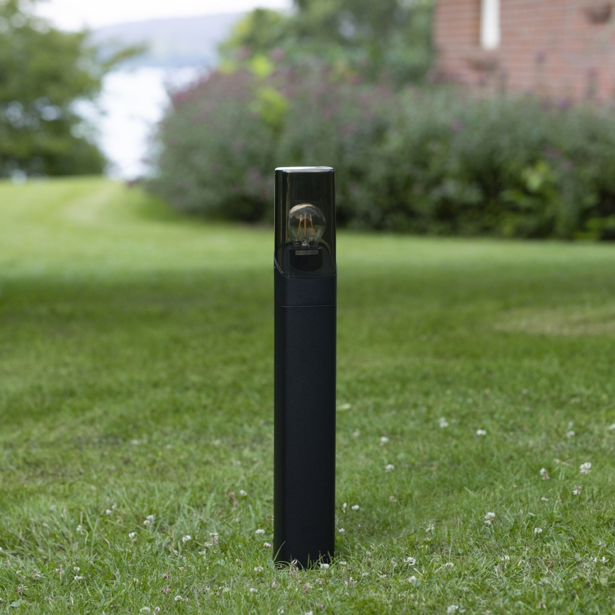 Brilliant - Outdoor lamp MINOU 1xE27/10W/230V 60 cm IP44 black/smoky