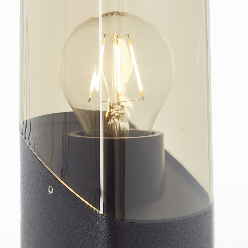 Brilliant - Outdoor lamp MINOU 1xE27/10W/230V 60 cm IP44 black/smoky