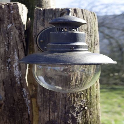 Brilliant - Outdoor wall lamp ARTU 1xE27/60W/230V IP44 patina/gold