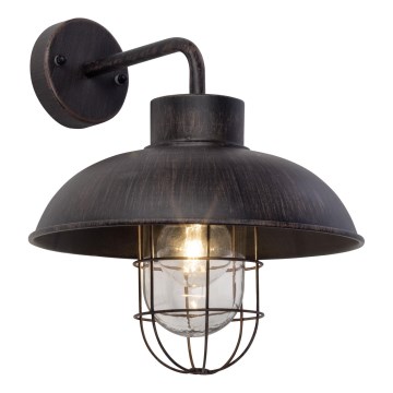 Brilliant - Outdoor wall lamp PORTLAND 1xE27/60W/230V black/patina