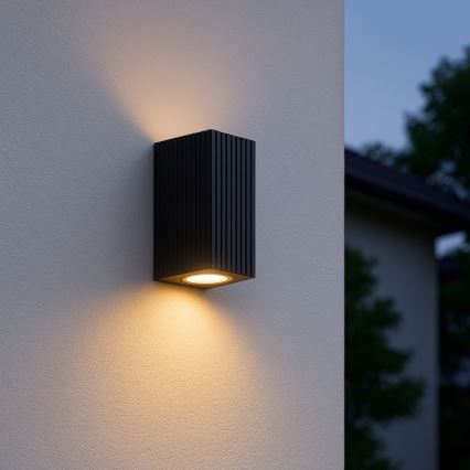 Brilliant - Outdoor wall light JELANI 2xGU10/10W/230V IP44 black