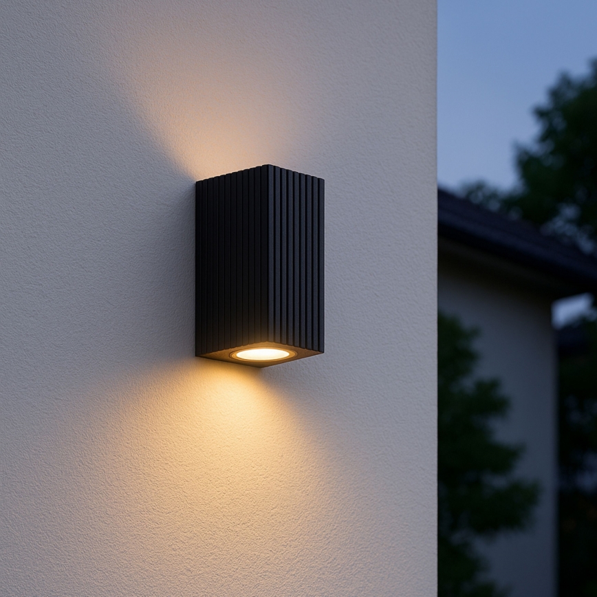 Brilliant - Outdoor wall light JELANI 2xGU10/10W/230V IP44 black