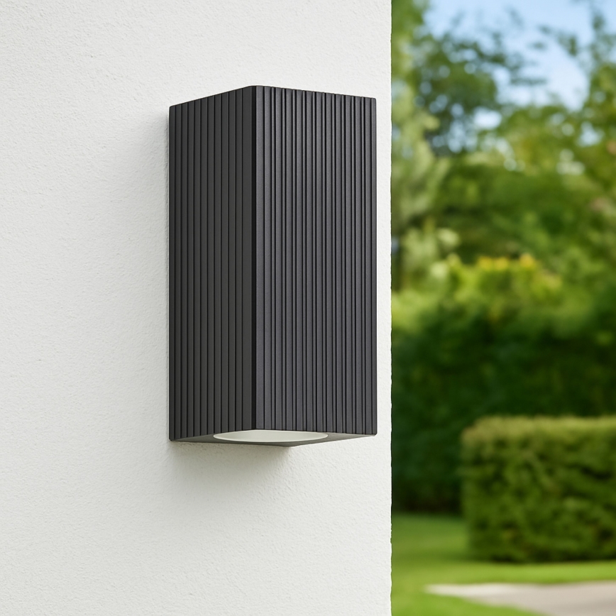 Brilliant - Outdoor wall light JELANI 2xGU10/10W/230V IP44 black