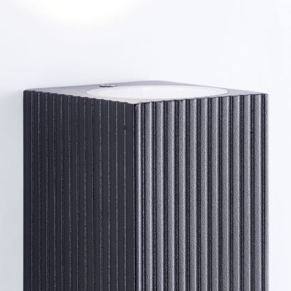 Brilliant - Outdoor wall light JELANI 2xGU10/10W/230V IP44 black
