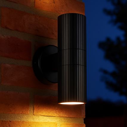 Brilliant - Outdoor wall light KEOLA 2xGU10/10W/230V IP44 black