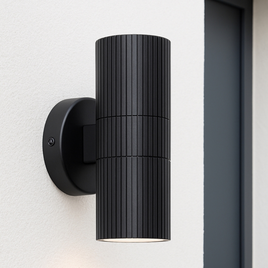 Brilliant - Outdoor wall light KEOLA 2xGU10/10W/230V IP44 black