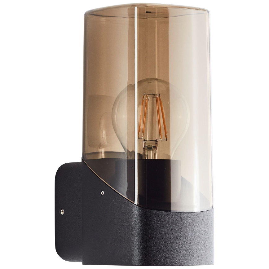 Brilliant - Outdoor wall light MINOU 1xE27/10W/230V IP44 black/smoky