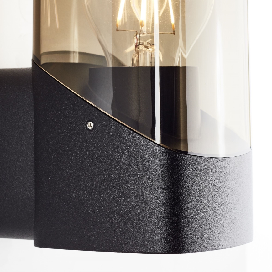 Brilliant - Outdoor wall light MINOU 1xE27/10W/230V IP44 black/smoky