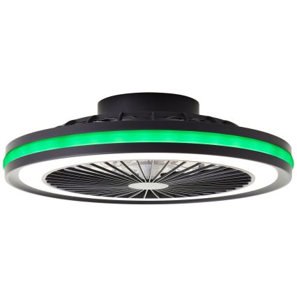Brilliant - PALMERO LED RGBW Dimmable Ceiling Fan Light LED/40W/230V 2700-6500K Ø 46.6 cm Beige + Remote Control