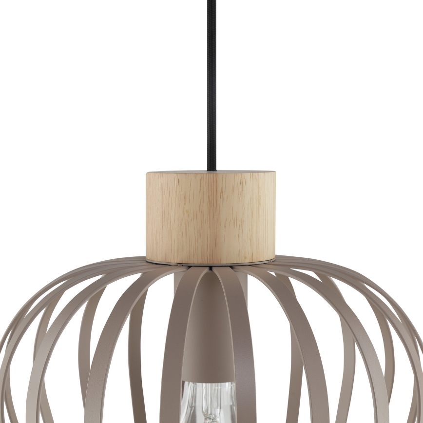 Brilliant - Pendant light on cable NORDIC CAGE 3xE27/20W/230V beige
