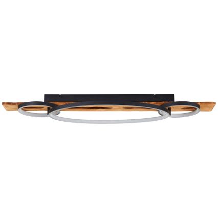 Brilliant - PIRUS Dimmable LED Ceiling Light, 40W/230V, 30x90 cm, Rubberwood
