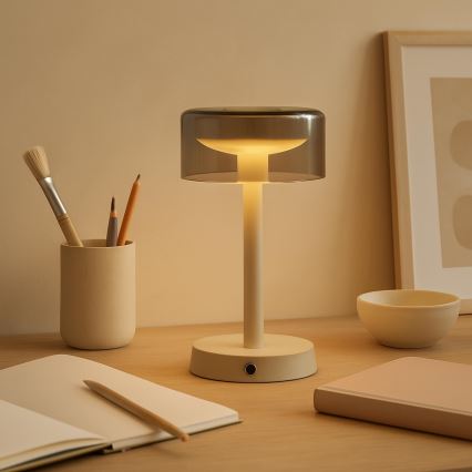 Brilliant - LED Dimmable Rechargeable Touch-Operated Outdoor Table Lamp RAZOR LED/2.5W/5V 2700K 2600 mAh IP44 grey