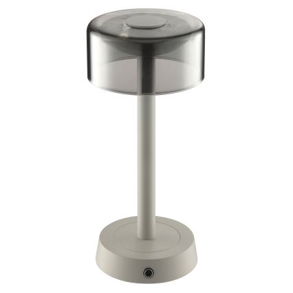 Brilliant - LED Dimmable Rechargeable Touch-Operated Outdoor Table Lamp RAZOR LED/2.5W/5V 2700K 2600 mAh IP44 grey