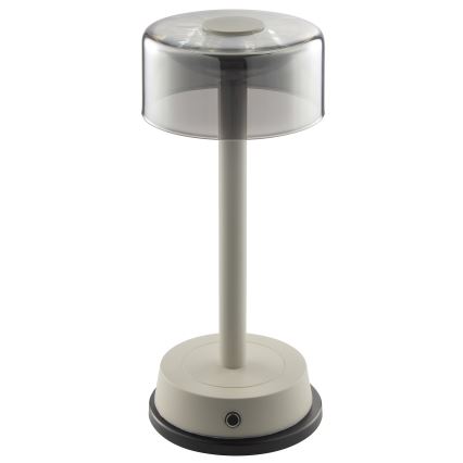 Brilliant - LED Dimmable Rechargeable Touch-Operated Outdoor Table Lamp RAZOR LED/2.5W/5V 2700K 2600 mAh IP44 grey