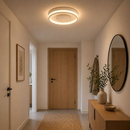 Brilliant - REVOLA LED ceiling light, 33W, 230V, selectable 3000/4000/6500K, Ø 40 cm, beige