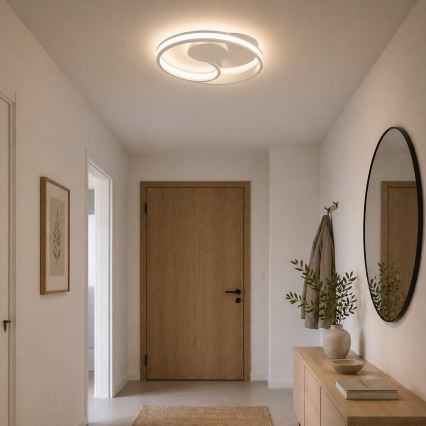 Brilliant - REVOLA LED Ceiling Light, 33W, 230V, selectable 3000/4000/6500K, Ø 40 cm, White