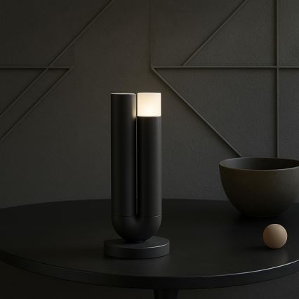 Brilliant - SAYU LED Dimmable Rechargeable Touch Outdoor Table Lamp, 2.5W/5V, 2700 K, 2600 mAh, IP44, Black