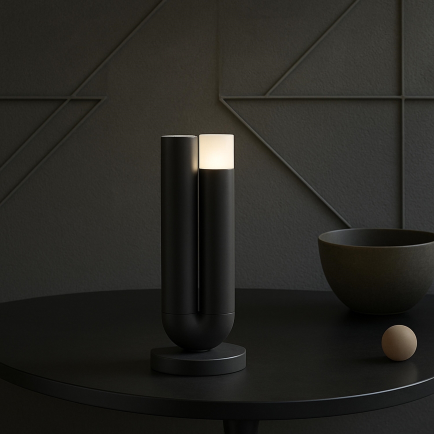 Brilliant - SAYU LED Dimmable Rechargeable Touch Outdoor Table Lamp, 2.5W/5V, 2700 K, 2600 mAh, IP44, Black
