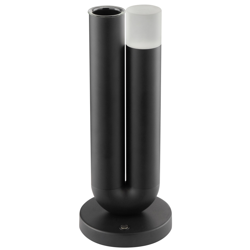 Brilliant - SAYU LED Dimmable Rechargeable Touch Outdoor Table Lamp, 2.5W/5V, 2700 K, 2600 mAh, IP44, Black