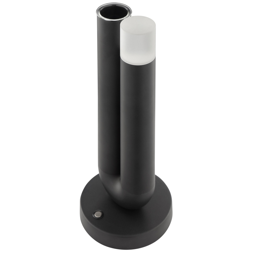 Brilliant - SAYU LED Dimmable Rechargeable Touch Outdoor Table Lamp, 2.5W/5V, 2700 K, 2600 mAh, IP44, Black