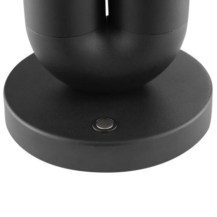 Brilliant - SAYU LED Dimmable Rechargeable Touch Outdoor Table Lamp, 2.5W/5V, 2700 K, 2600 mAh, IP44, Black