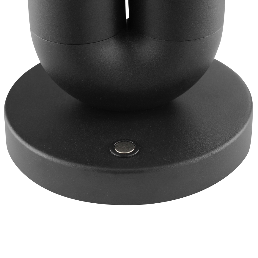 Brilliant - SAYU LED Dimmable Rechargeable Touch Outdoor Table Lamp, 2.5W/5V, 2700 K, 2600 mAh, IP44, Black