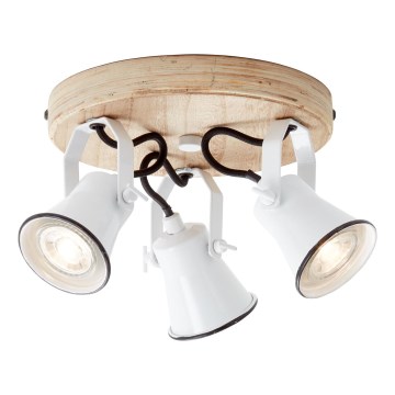 Brilliant - SEED 3xGU10/5W/230V spotlight white/beige