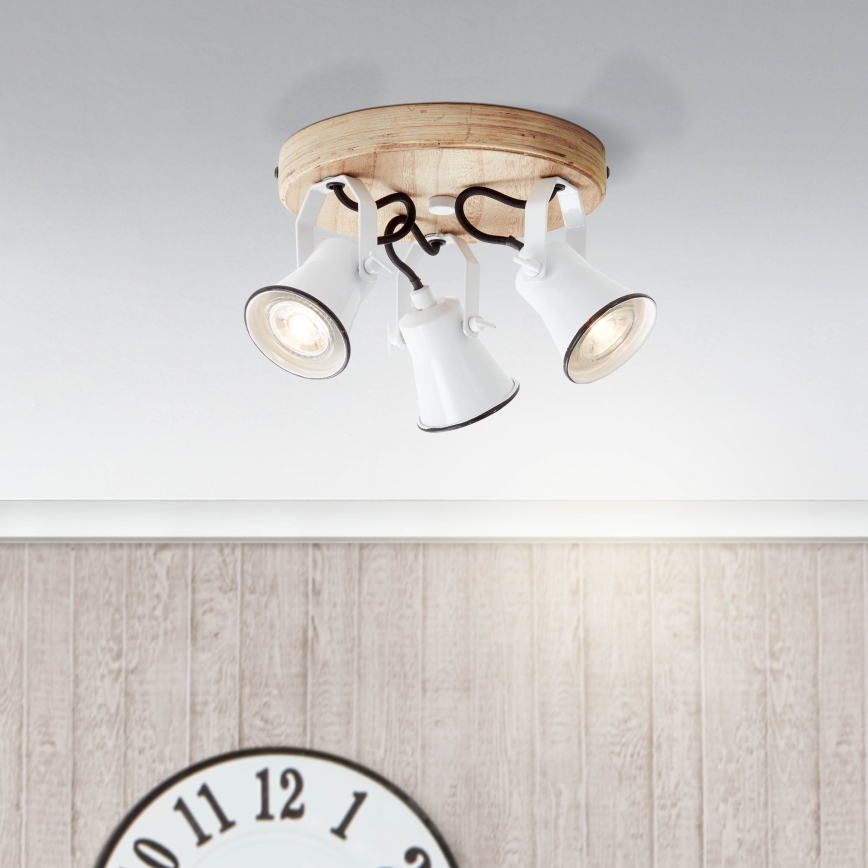 Brilliant - SEED 3xGU10/5W/230V spotlight white/beige
