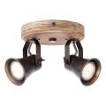 Brilliant - SEED Spotlight 2x GU10/5W/230V Black/Brown
