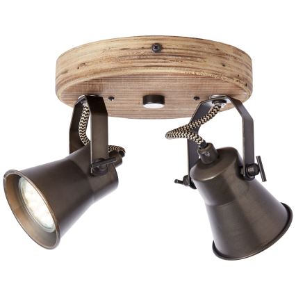 Brilliant - SEED Spotlight 2x GU10/5W/230V Black/Brown