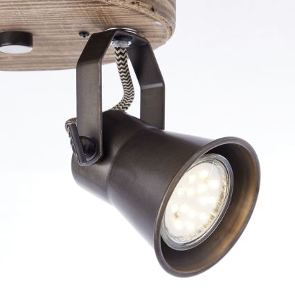 Brilliant - SEED Spotlight 2x GU10/5W/230V Black/Brown
