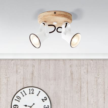 Brilliant - SEED spotlight 2xGU10/5W/230V white/beige