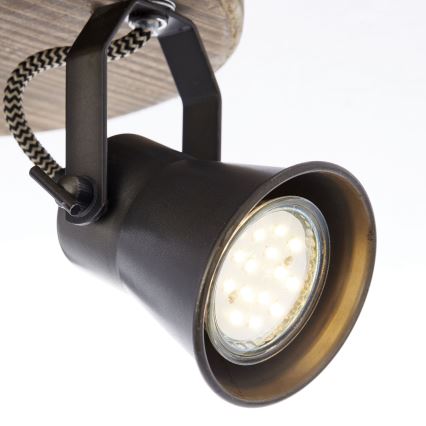 Brilliant - SEED Spotlight 3xGU10/5W/230V Black/Brown