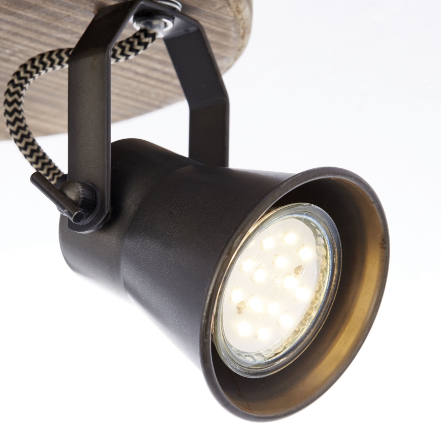 Brilliant - SEED Spotlight 3xGU10/5W/230V Black/Brown