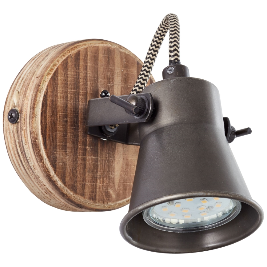 Brilliant - SEED wall-mounted spotlight 1xGU10/5W/230V black/brown