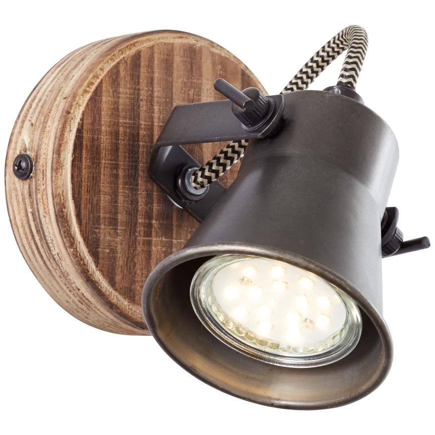 Brilliant - SEED wall-mounted spotlight 1xGU10/5W/230V black/brown
