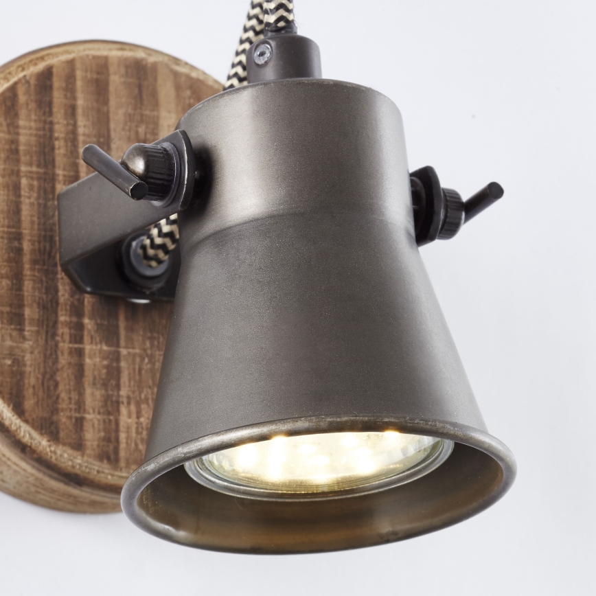 Brilliant - SEED wall-mounted spotlight 1xGU10/5W/230V black/brown