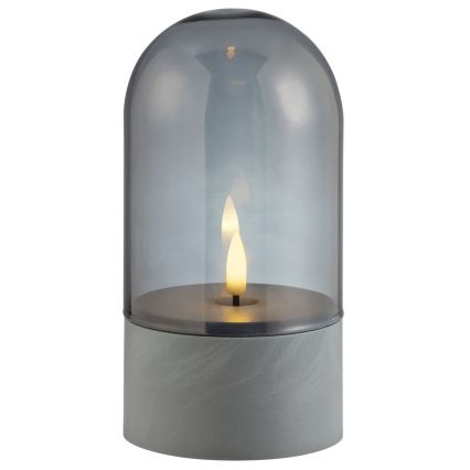 Brilliant - SET of 2 ILLUSION LED Candles LED/2xAA IP44 grey/smoky black