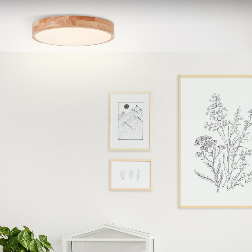 Brilliant - SLIMLINE LED Ceiling Light LED/22W/230V Ø 39 cm, Rubberwood