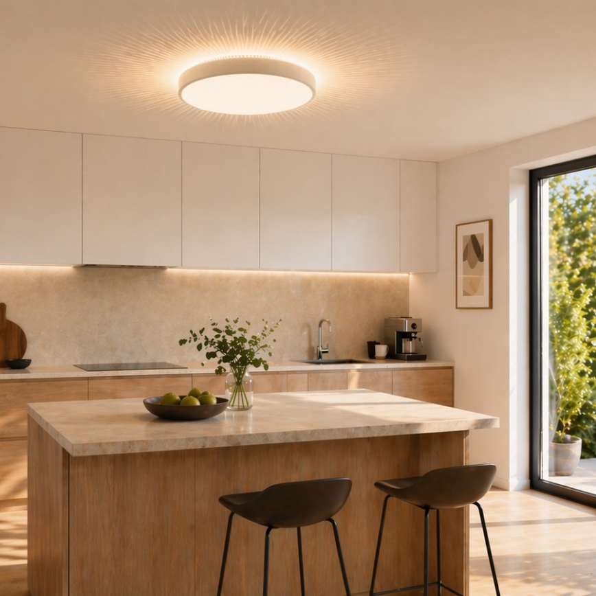 Brilliant - SOLISTRA LED Ceiling Light, 18W, 230V, Ø 34.5 cm, White