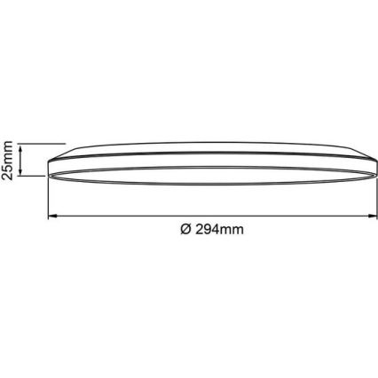 Brilliant - Dimmable LED ceiling light SORELL LED/18W/230V 3000–6500K Ø 29 cm white + remote control