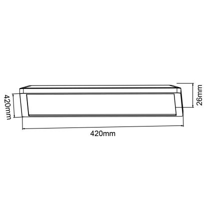 Brilliant - Dimmable LED Ceiling Light SORELL LED/24/230V 3000-6500K 42x42 cm White + Remote Control