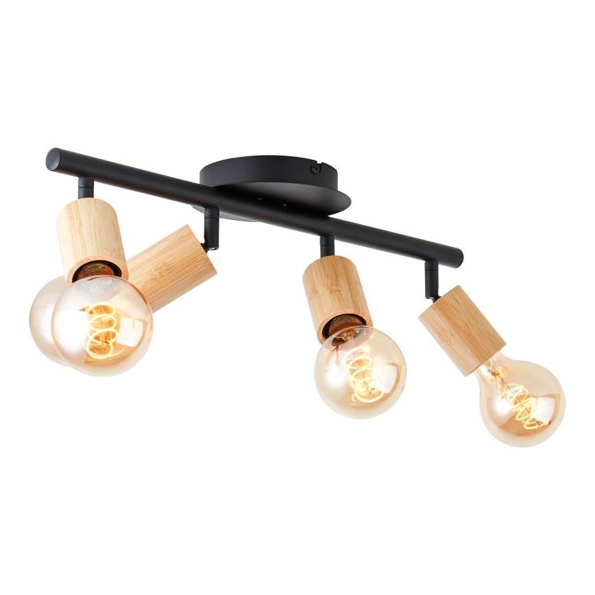 Brilliant - Spotlight TIFFANY 4xE27/28W/230V bamboo
