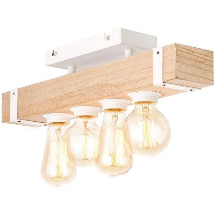 Brilliant - Surface-mounted chandelier WHITEWOOD 4xE27/30W/230V