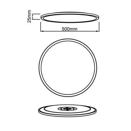 Brilliant - Dimmable LED ceiling light TUCO LED/33W/230V 3000-6500K Ø 50 cm black + remote control