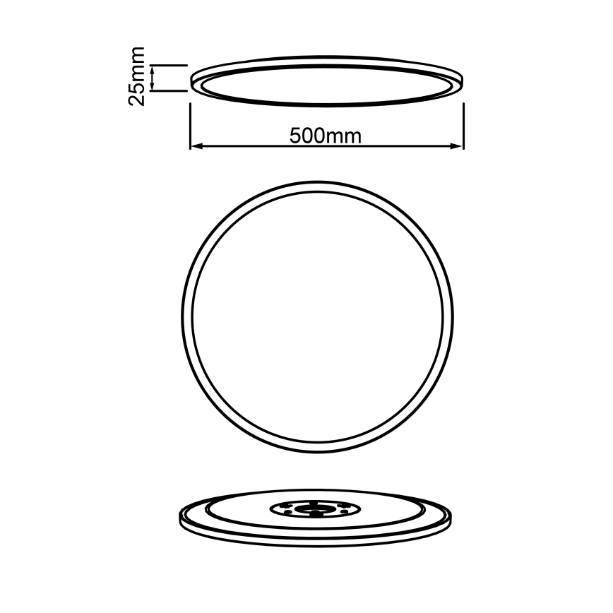 Brilliant - Dimmable LED ceiling light TUCO LED/33W/230V 3000-6500K Ø 50 cm black + remote control